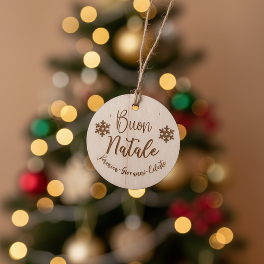 Decorazioni natalizie in legno personalizzate