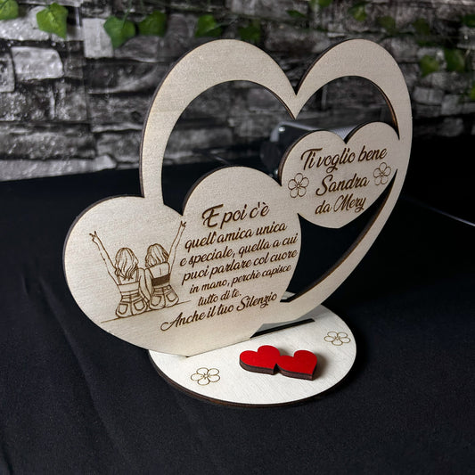 CUORE IN LEGNO ''AMICIZIA SPECIALE''