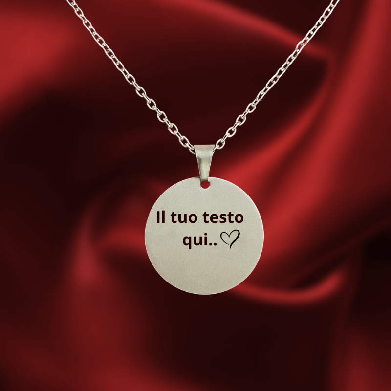 Collana Rotonda Con Foto Incisa