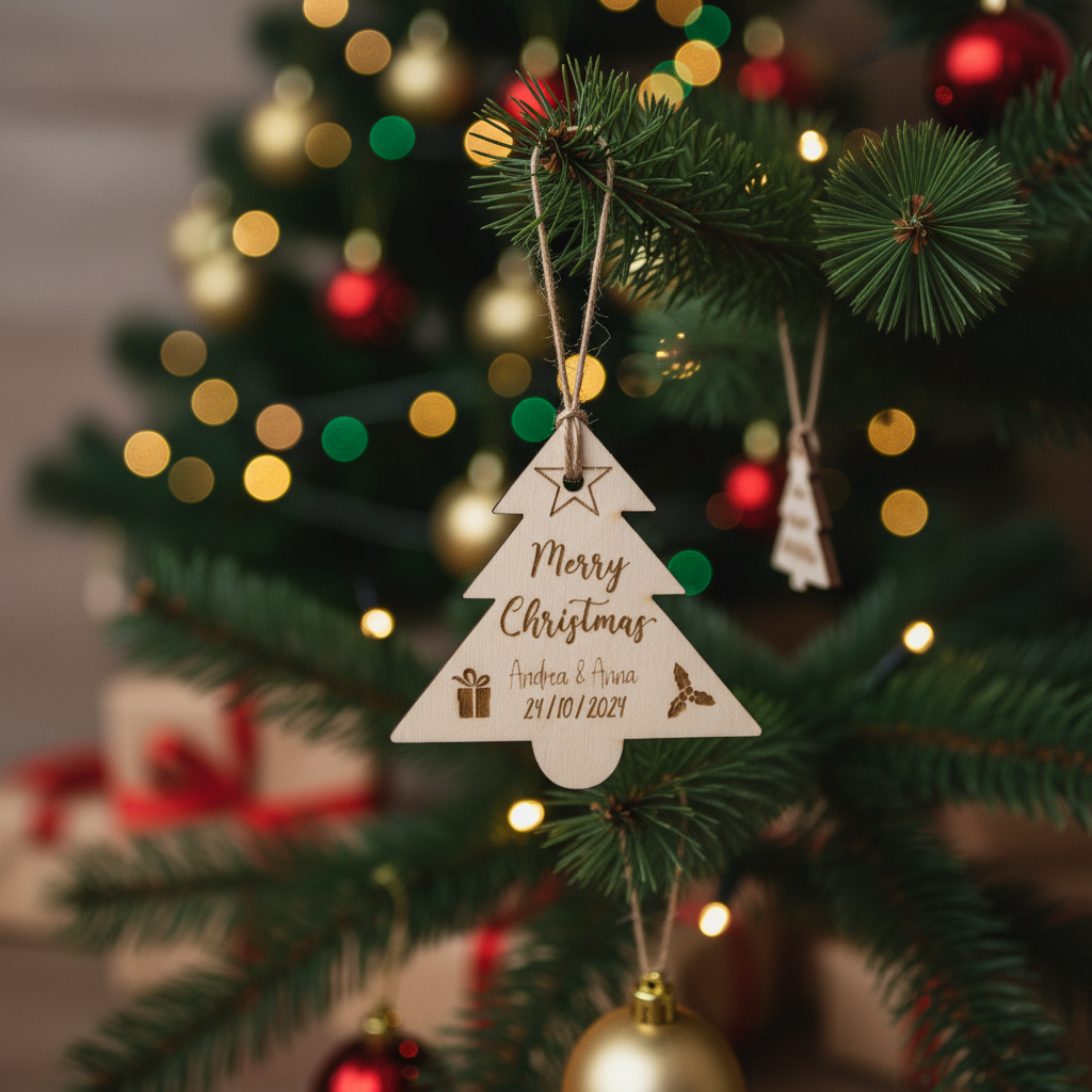 Decorazioni natalizie in legno personalizzate
