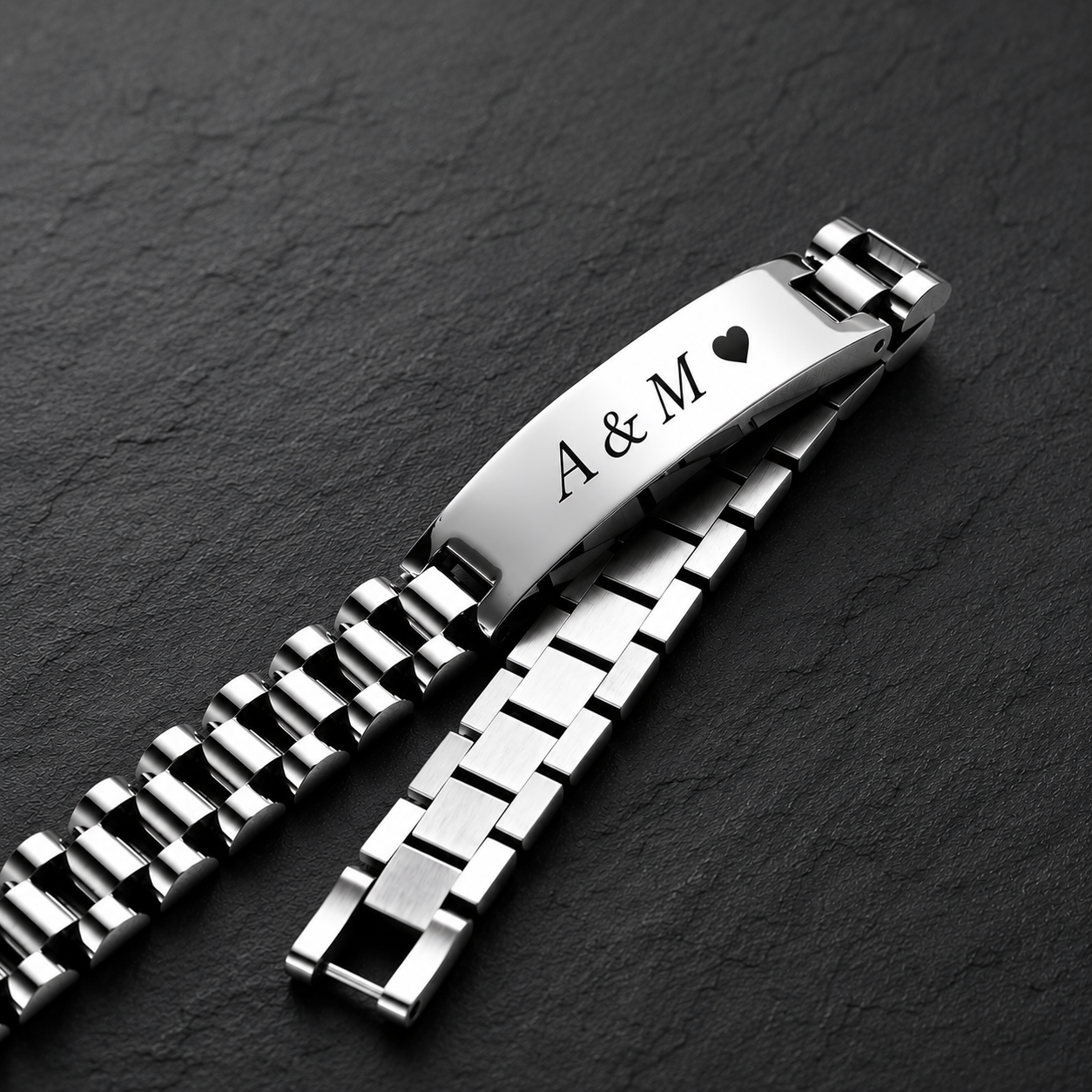 Bracciale Personalizzato acciaio inox Premium con Design Jubilee