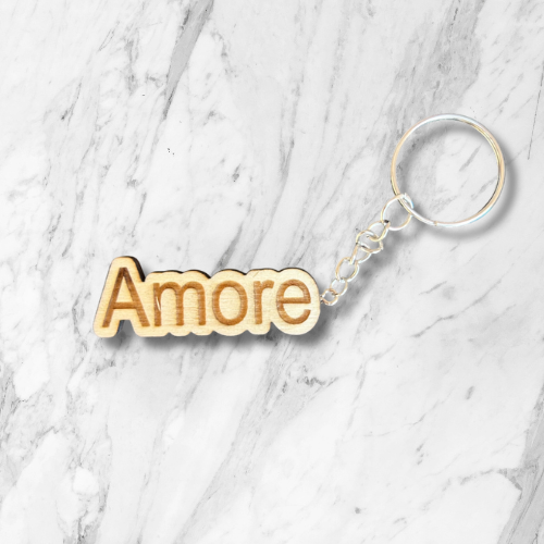 Portachiavi legno – Felicità, Amore, Libertà, Speranza