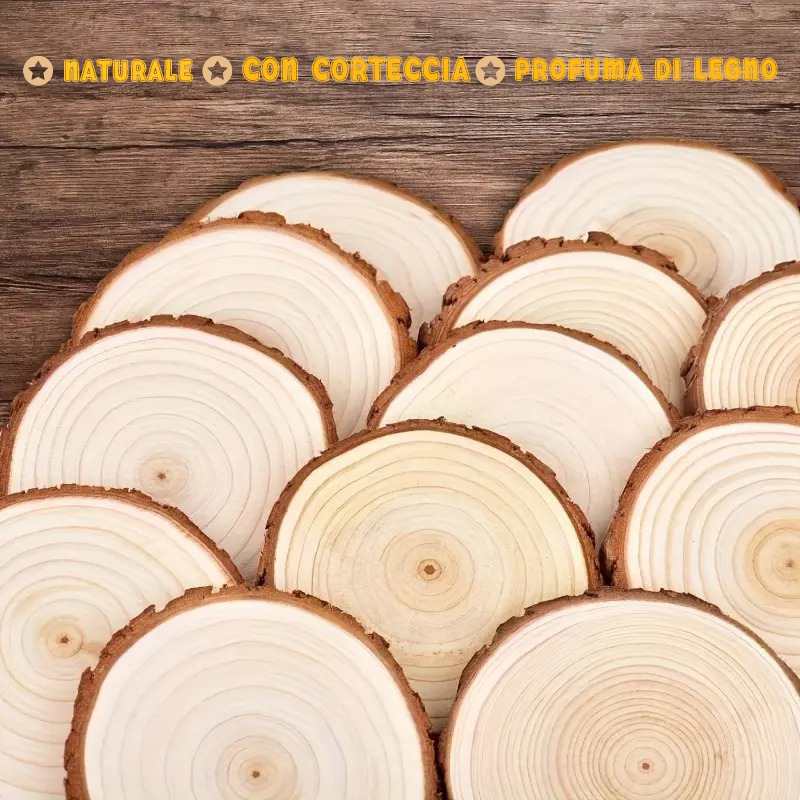 SOTTOBICCHIERI IN IN LEGNO NATURALE CON INCISIONE