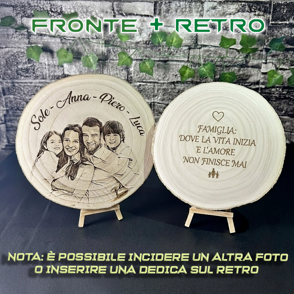 Il Disco dei Ricordi™ – Disco in Legno Personalizzabile con Foto e Testo