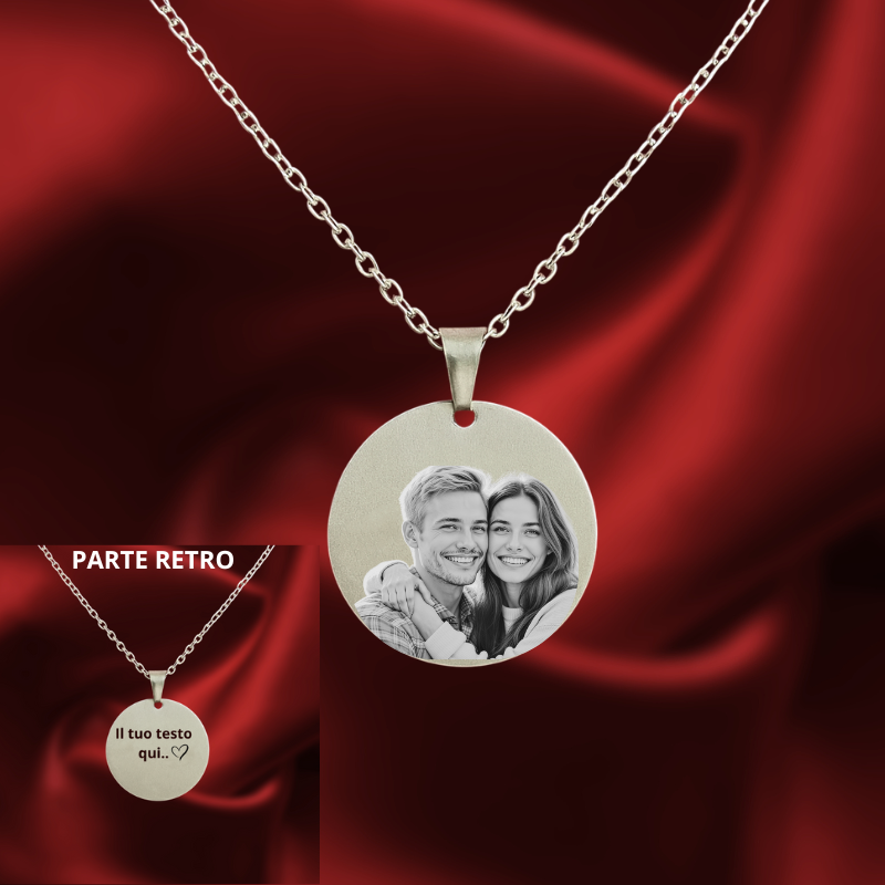 Collana Rotonda Con Foto Incisa