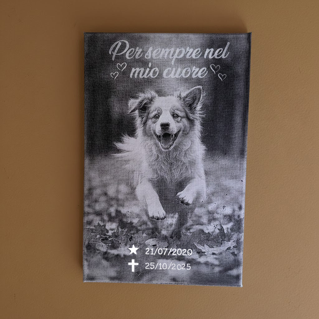 La Tela dei Ricordi™ – Tela Personalizzabile con Foto e Testo