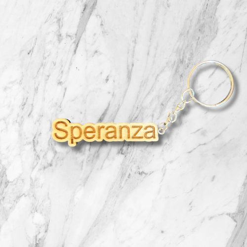Portachiavi legno – Felicità, Amore, Libertà, Speranza