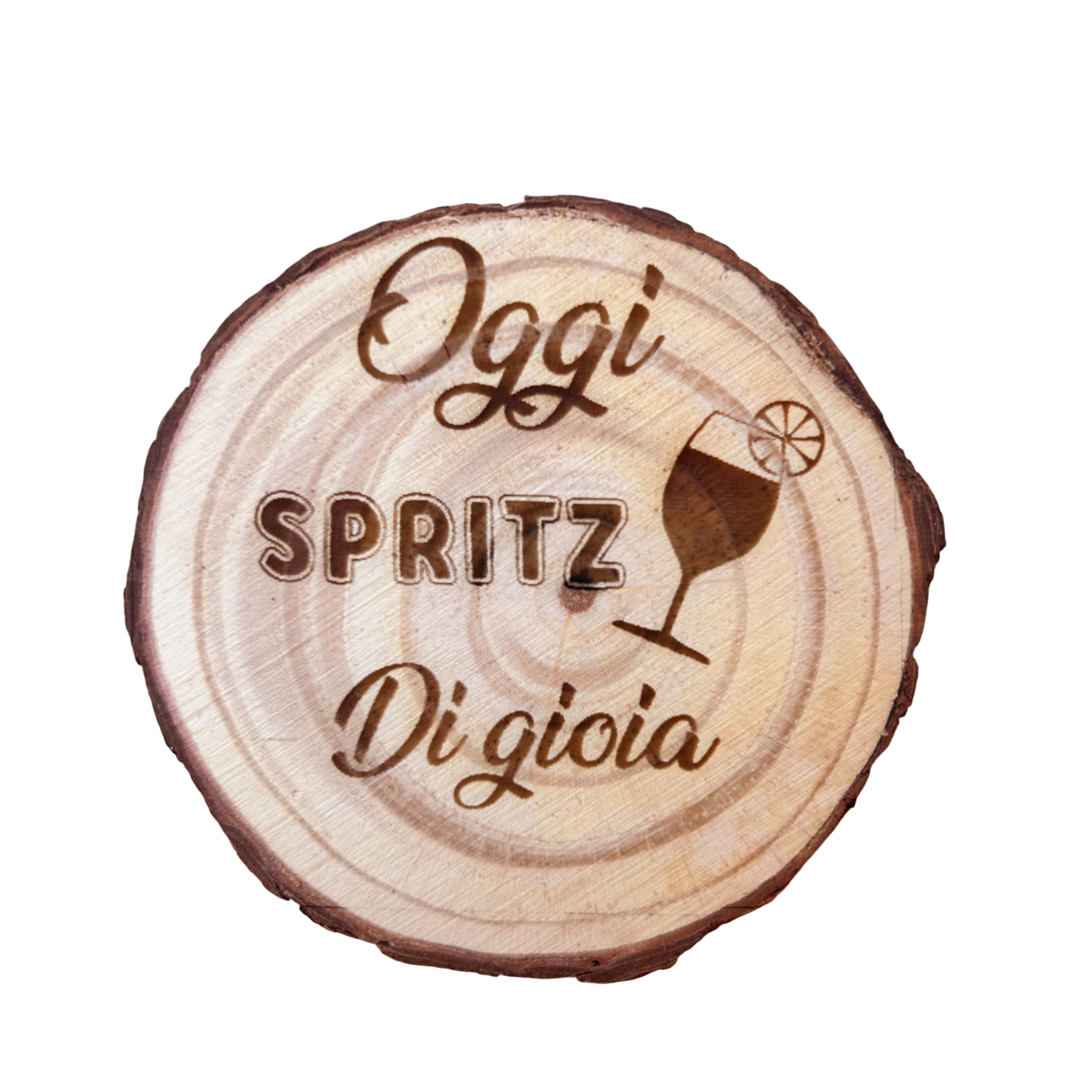 SOTTOBICCHIERI IN IN LEGNO NATURALE CON INCISIONE