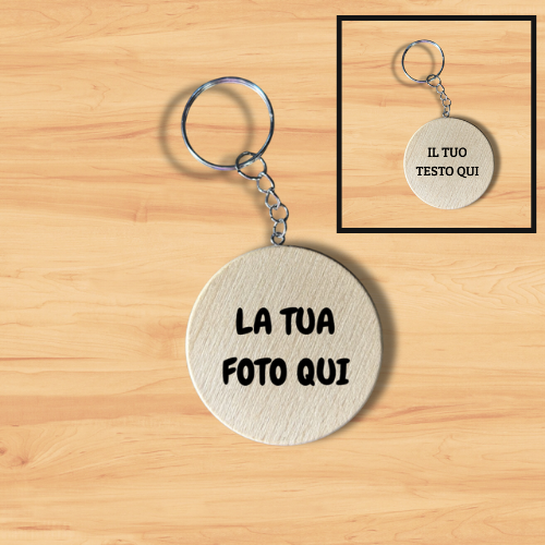 Portachiavi Inciso Con Foto o Testo