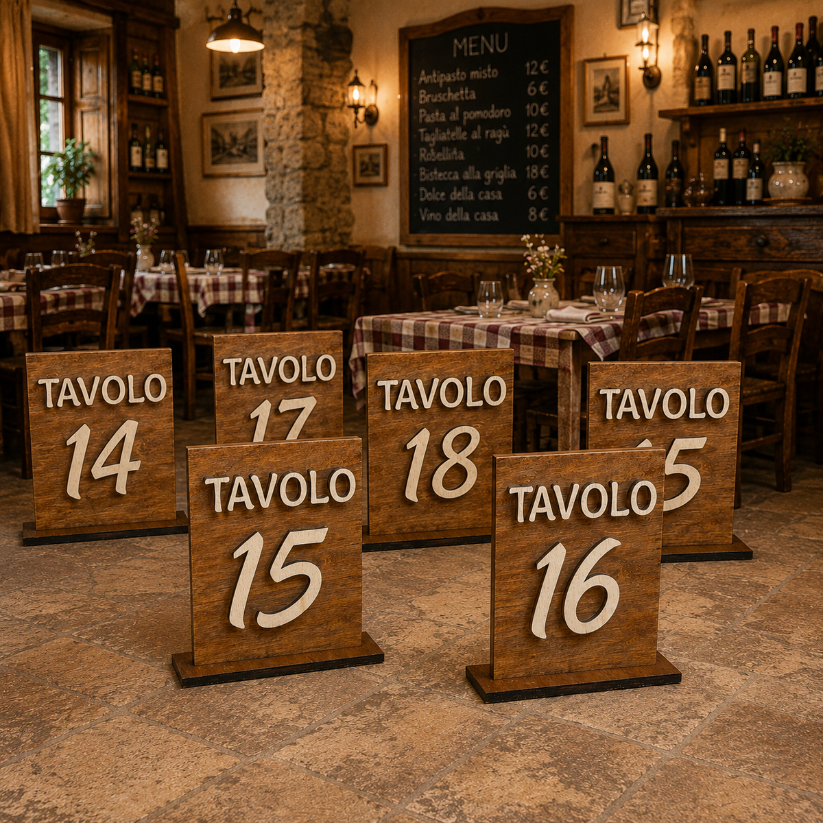 Segnaposto QR artigianale per Ristoranti & Bar