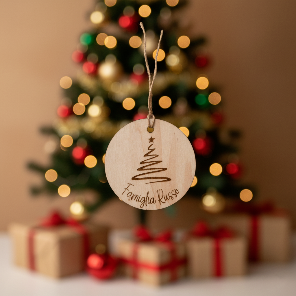 Decorazioni natalizie in legno personalizzate