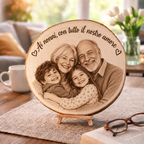 Il Disco dei Ricordi™ – Disco in Legno Personalizzabile con Foto e Testo