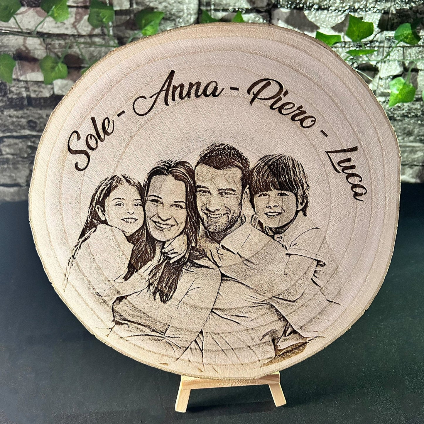 Il Disco dei Ricordi™ – Disco in Legno Personalizzabile con Foto e Testo