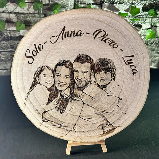 Il Disco dei Ricordi™ – Disco in Legno Personalizzabile con Foto e Testo