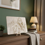 Quadro Artigianale in legno di pioppo con Foto Incisa al Laser