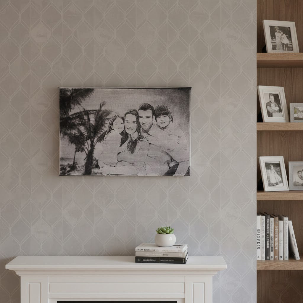 La Tela dei Ricordi™ – Tela Personalizzabile con Foto e Testo