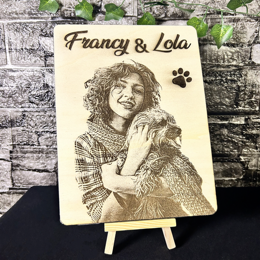 Quadro Artigianale in legno di pioppo con Foto Incisa al Laser
