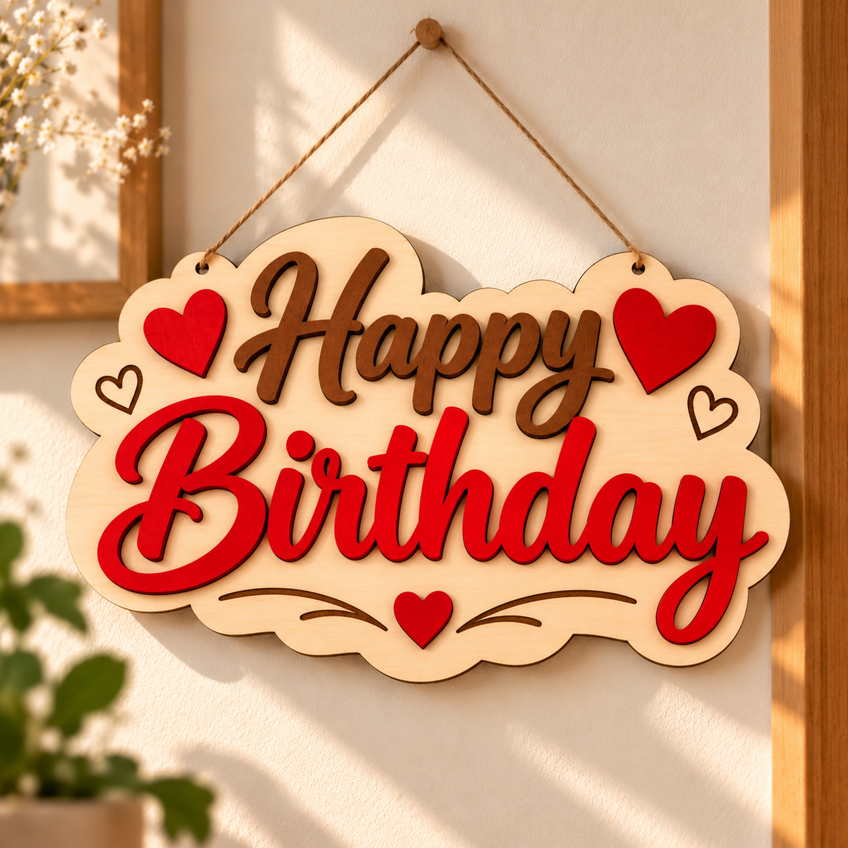 Targhetta in Legno “Happy Birthday