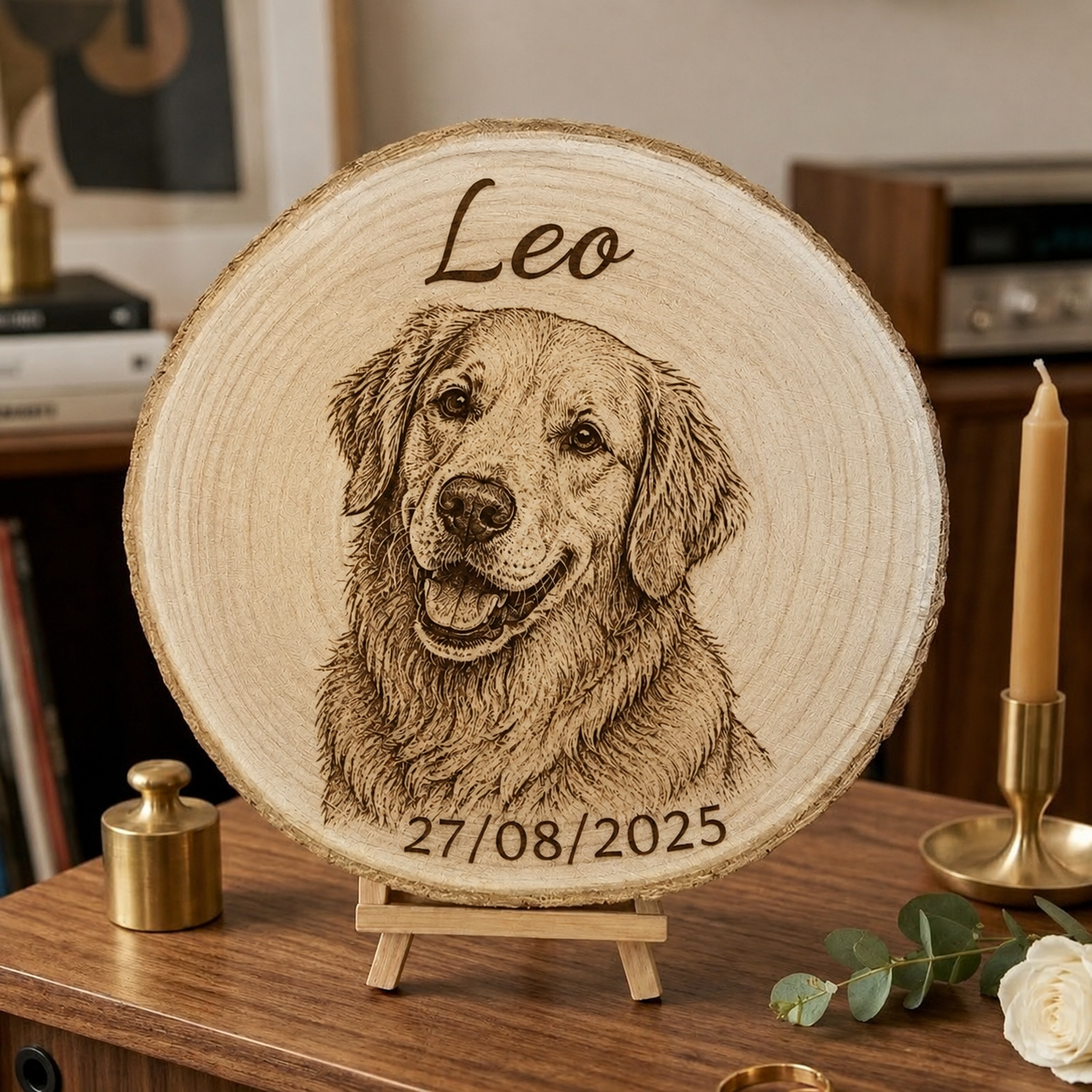 Il Disco dei Ricordi™ – Disco in Legno Personalizzabile con Foto e Testo