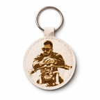 Portachiavi in similpelle personalizzato con Foto o Dedica Incisa