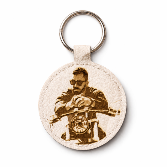 Portachiavi in similpelle personalizzato con Foto o Dedica Incisa