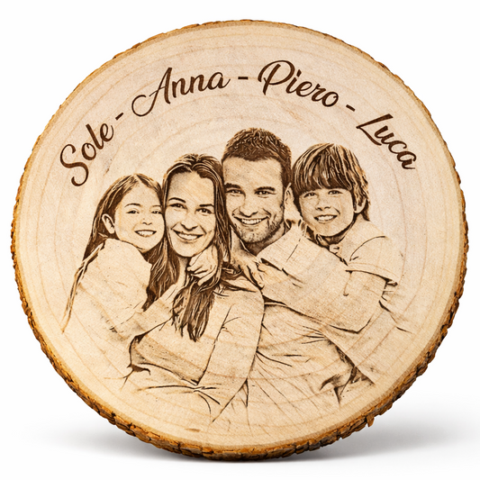 Il Disco dei Ricordi™ – Disco in Legno Personalizzabile con Foto e Testo