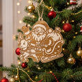 Ornamento Natalizio ''Babbo Natale con Slitta & Renna''