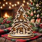 Albero di Natale in Legno 3D| Decorazione Natalizia Artigianale