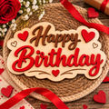 Targhetta in Legno “Happy Birthday
