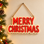 Targhetta in Legno “Merry Christmas”