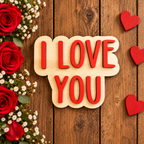 Targhetta in Legno “I Love You”