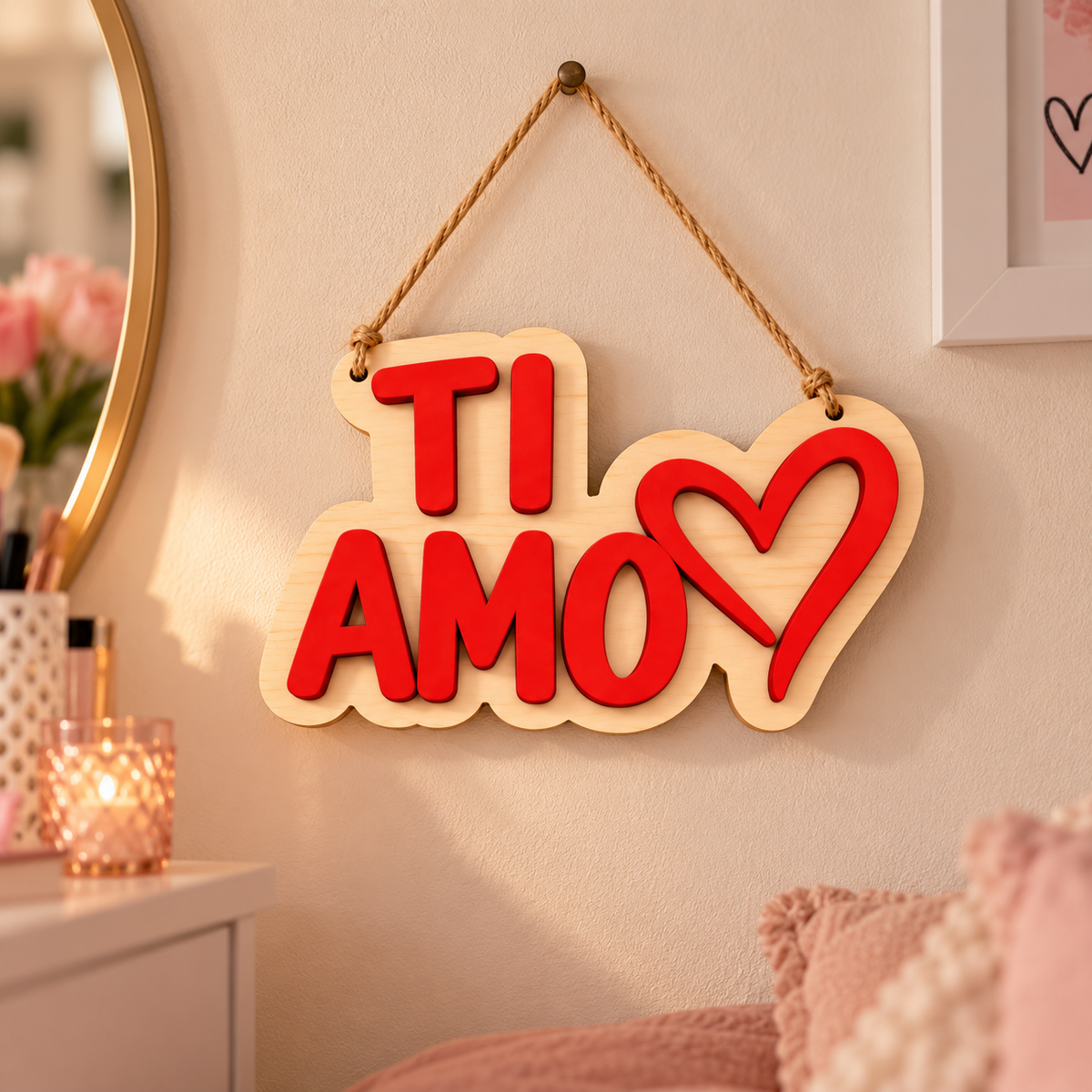 Targhetta in Legno “Ti Amo”