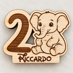 Calamita a Forma di Elefante – Ricordino per Compleanni & Eventi