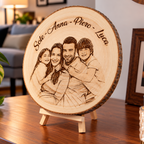 Il Disco dei Ricordi™ – Disco in Legno Personalizzabile con Foto e Testo