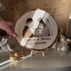 Il Disco dei Ricordi™ – Disco in Legno Personalizzabile con Foto e Testo