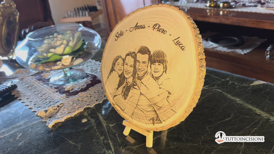 Il Disco dei Ricordi™ – Disco in Legno Personalizzabile con Foto e Testo