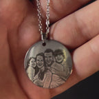 Collana Rotonda Con Foto Incisa